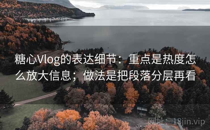 糖心Vlog的表达细节：重点是热度怎么放大信息；做法是把段落分层再看